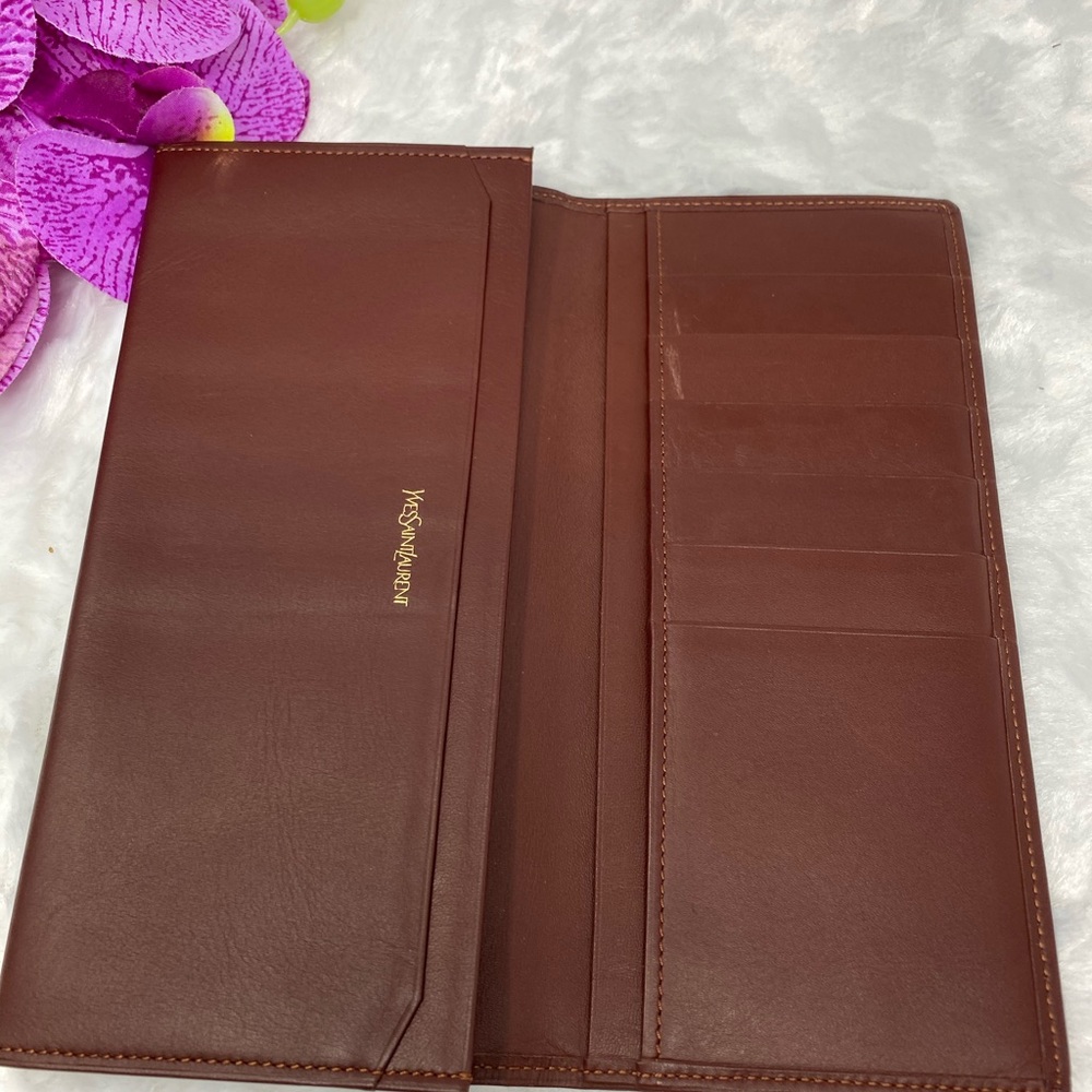 Authentic Preowned YSL Burgundy Wallet